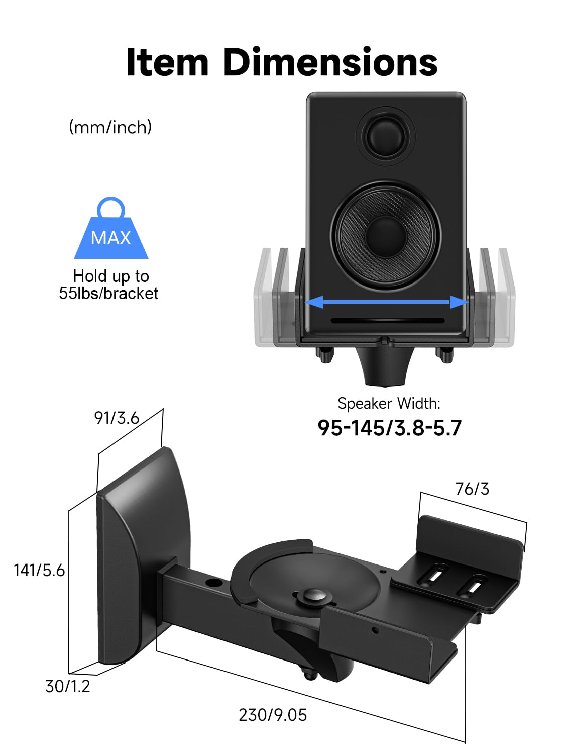 Amazon | suptek 小型デュアルサイドクランプブックシェルフスピーカー